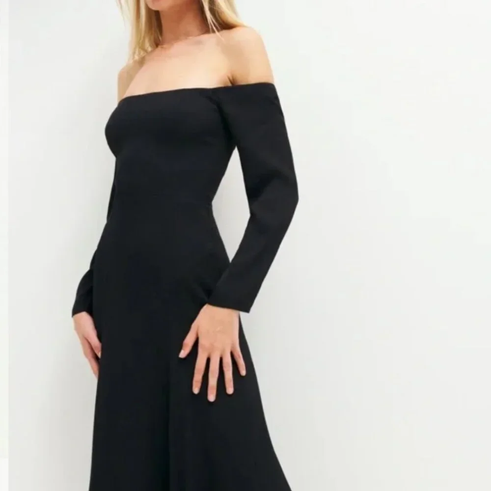 Reformation Ballari Dress in Black - Picture 4 of 6